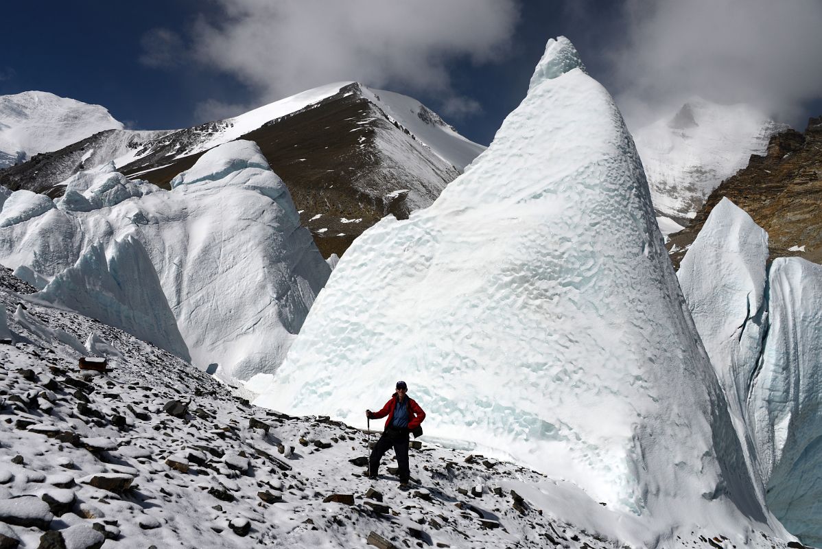 19 Jerome Ryan, Ice Penitentes, Changtse, Changzheng Peak On The Trek From Intermediate Camp To Mount Everest North Face Advanced Base Camp In Tibet